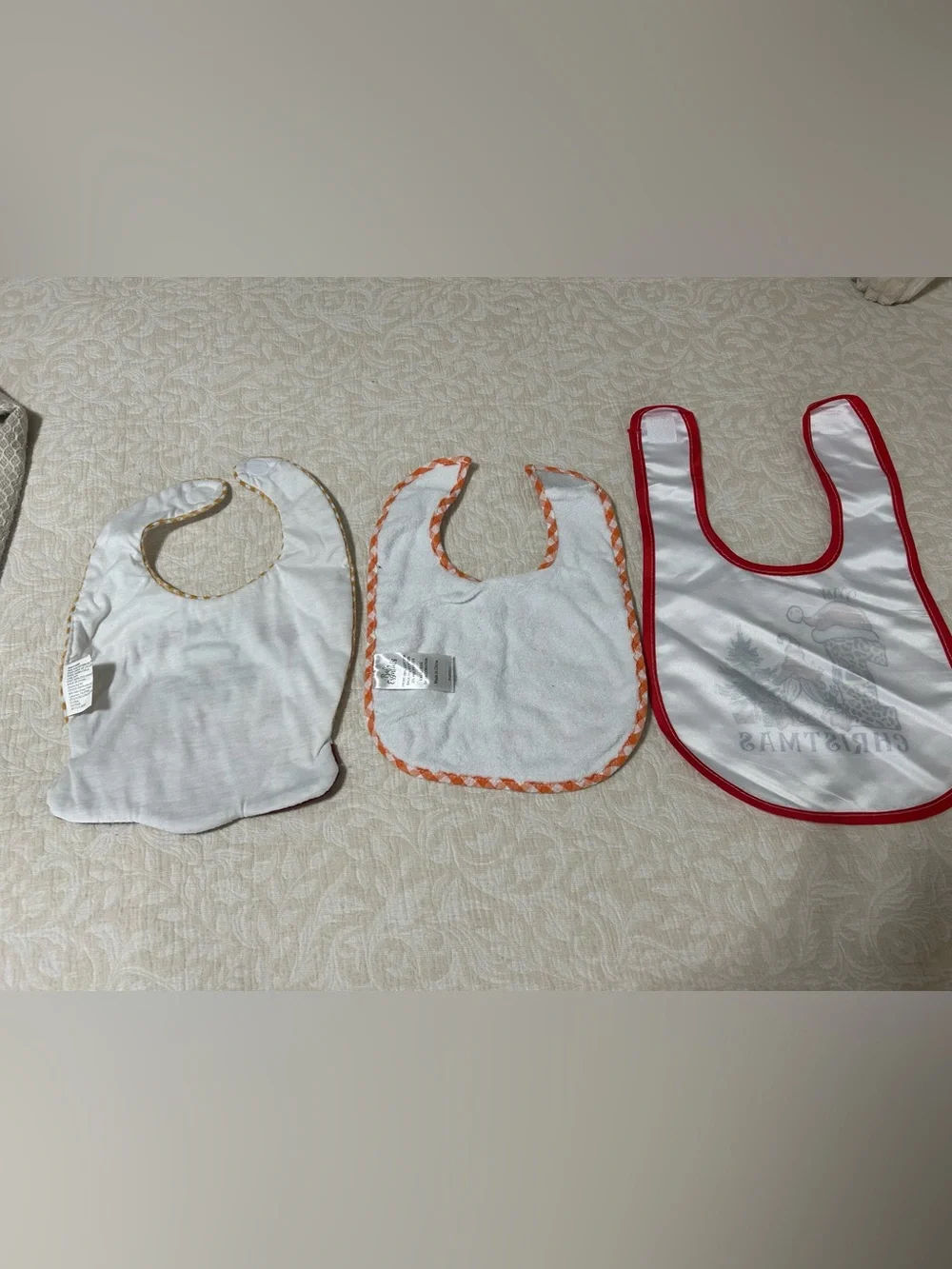 Baby Essentials Holiday Set Baby Bibs - White, Orange, Red, Brown, Green